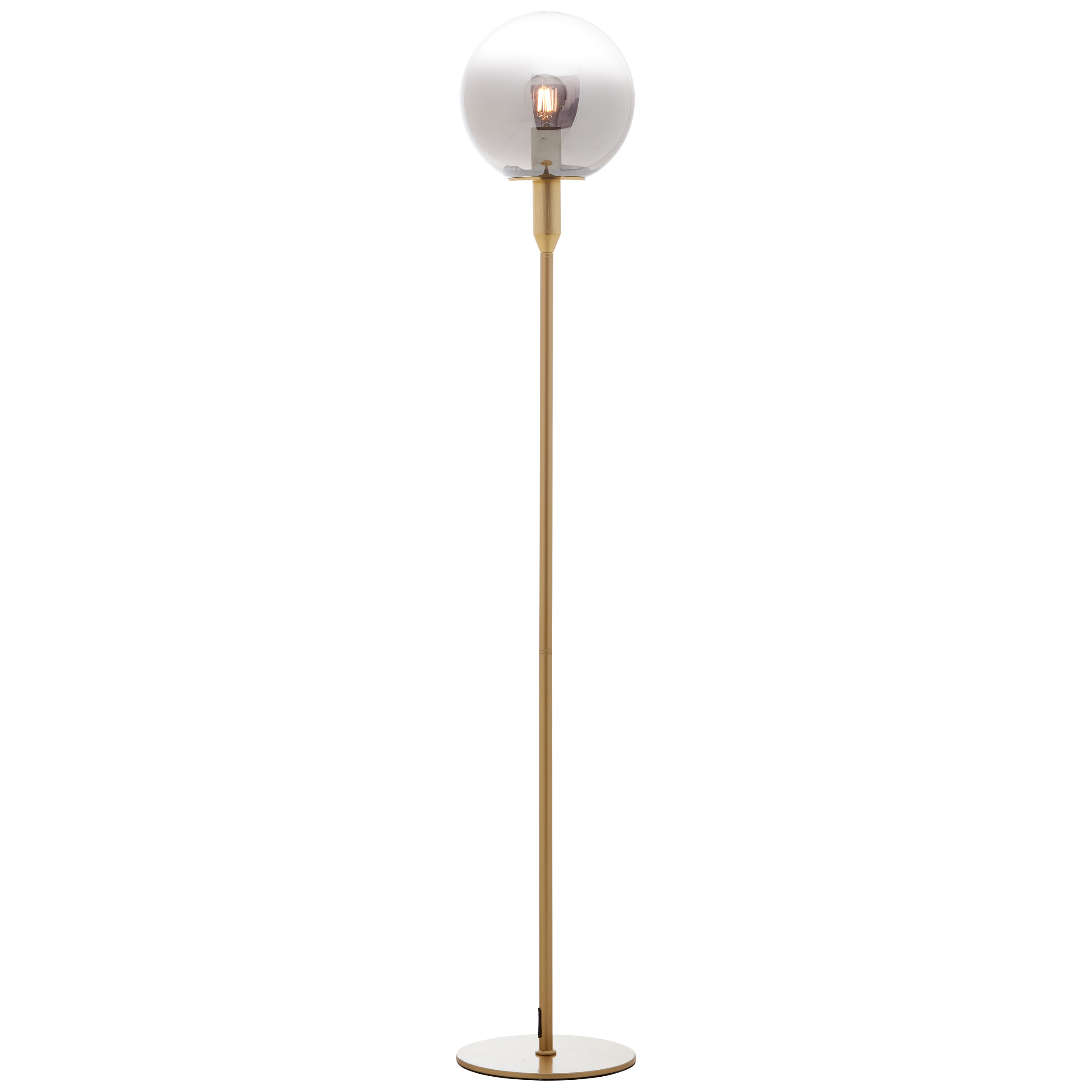 Gould Floor Lamp 1flg gold/smoked glass