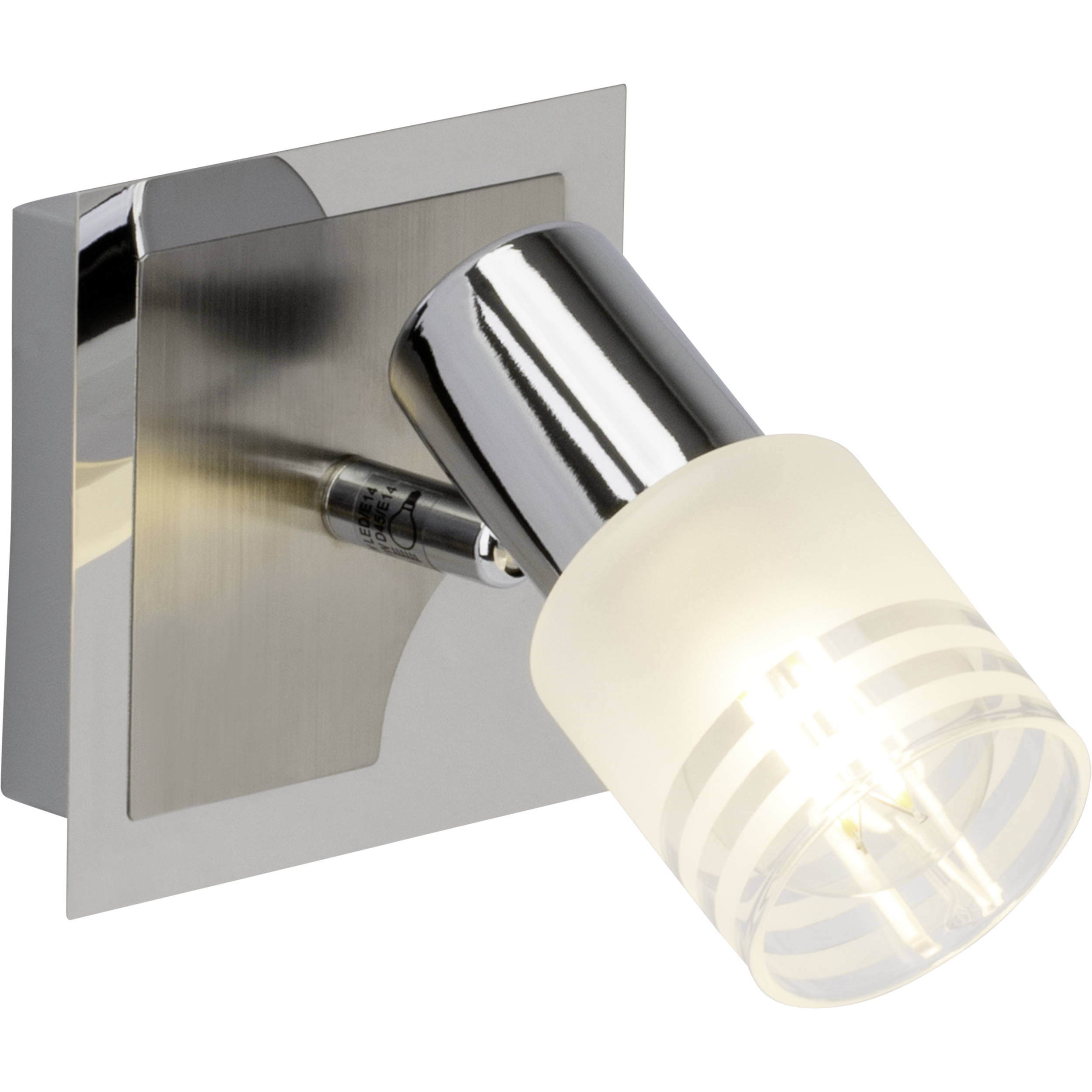 Lea LED wall spot iron/chrome/white