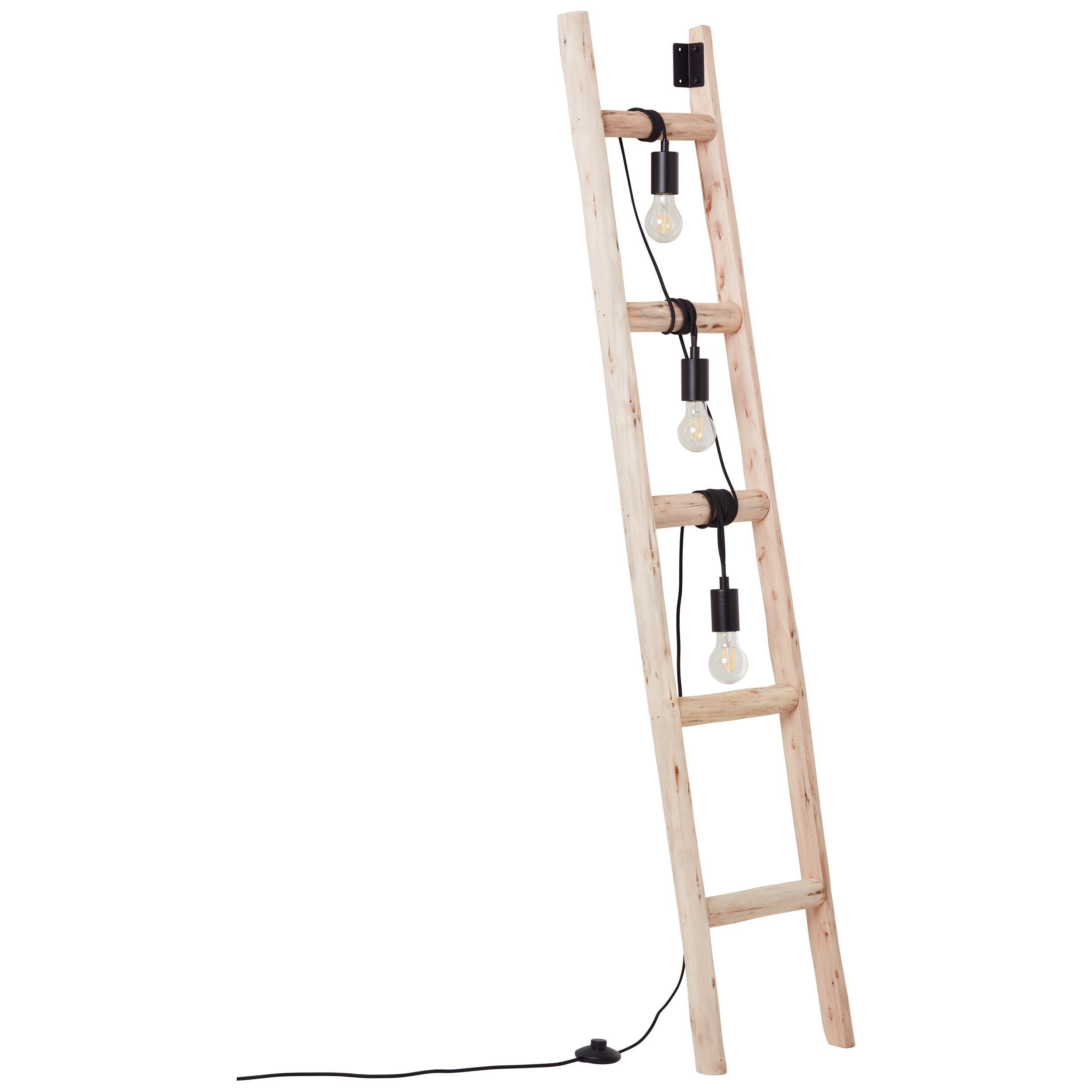Stehleuchten Ladder schwarz/holz Holz/Metall