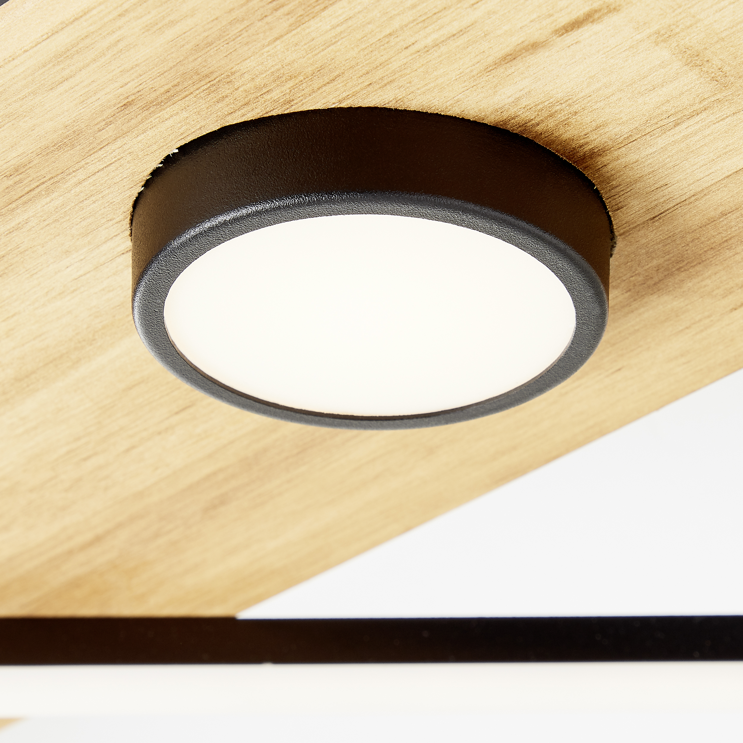 Woodbridge LED Ceiling Light 1flg G99755/76 25x25cm | black/wood
