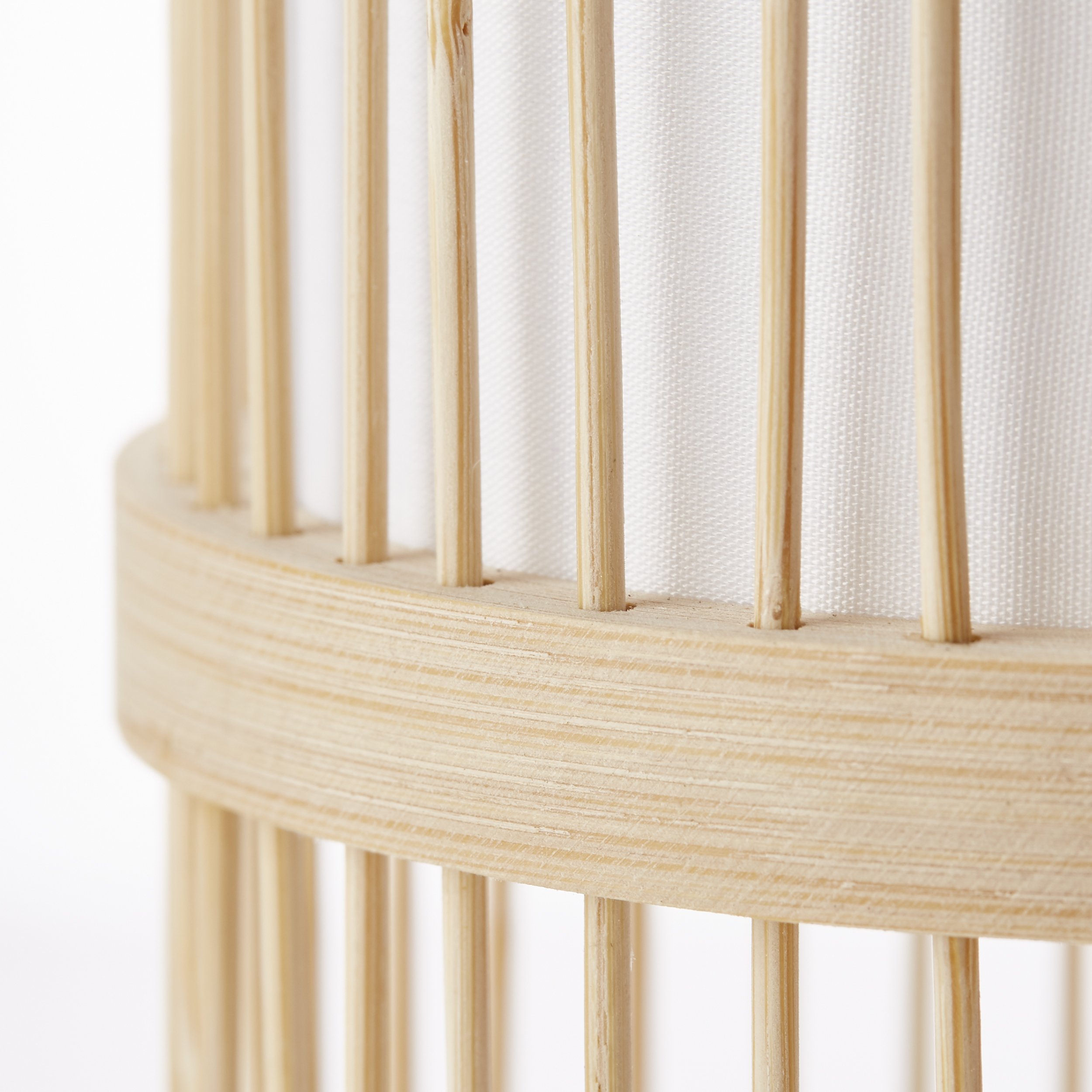 Tischleuchten Nori natur/weiß Bambus/Textil