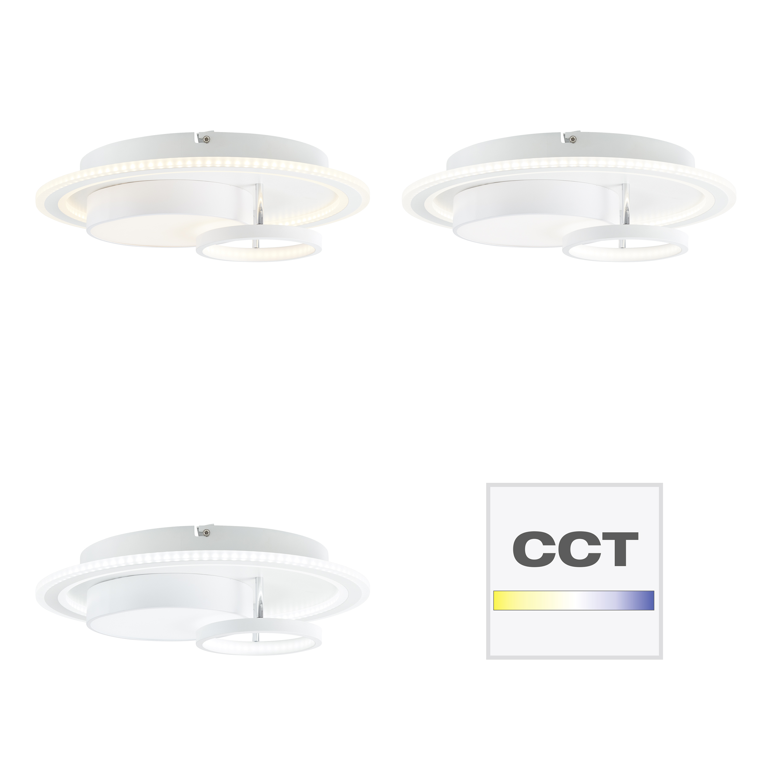 Sigune LED Ceiling white/black 40x40cm | Light G99385/75
