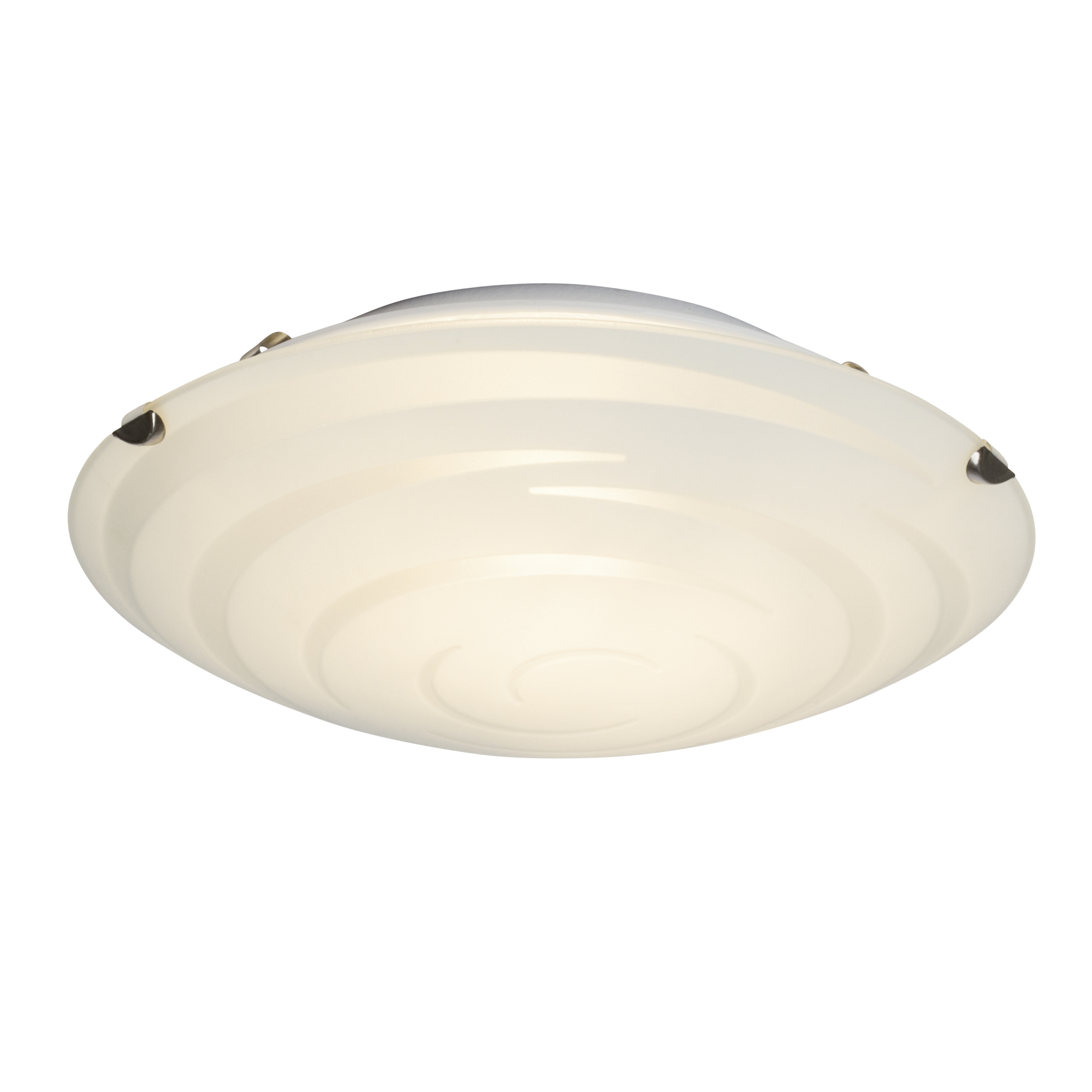 Melania LED wall and ceiling light 25cm frosted glass/deco spiral