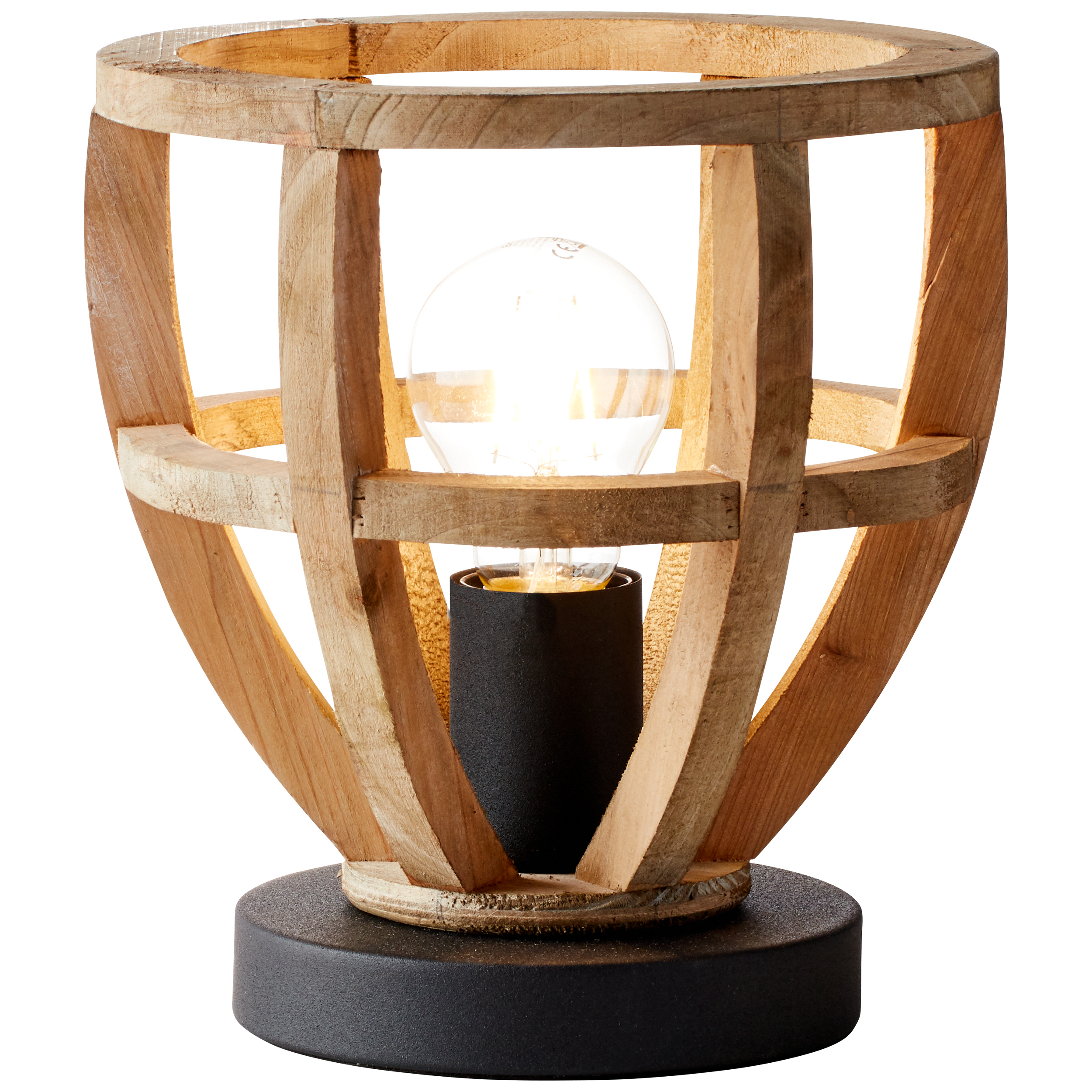 Matrix Nature Table Lamp 20cm antique wood/black corundum