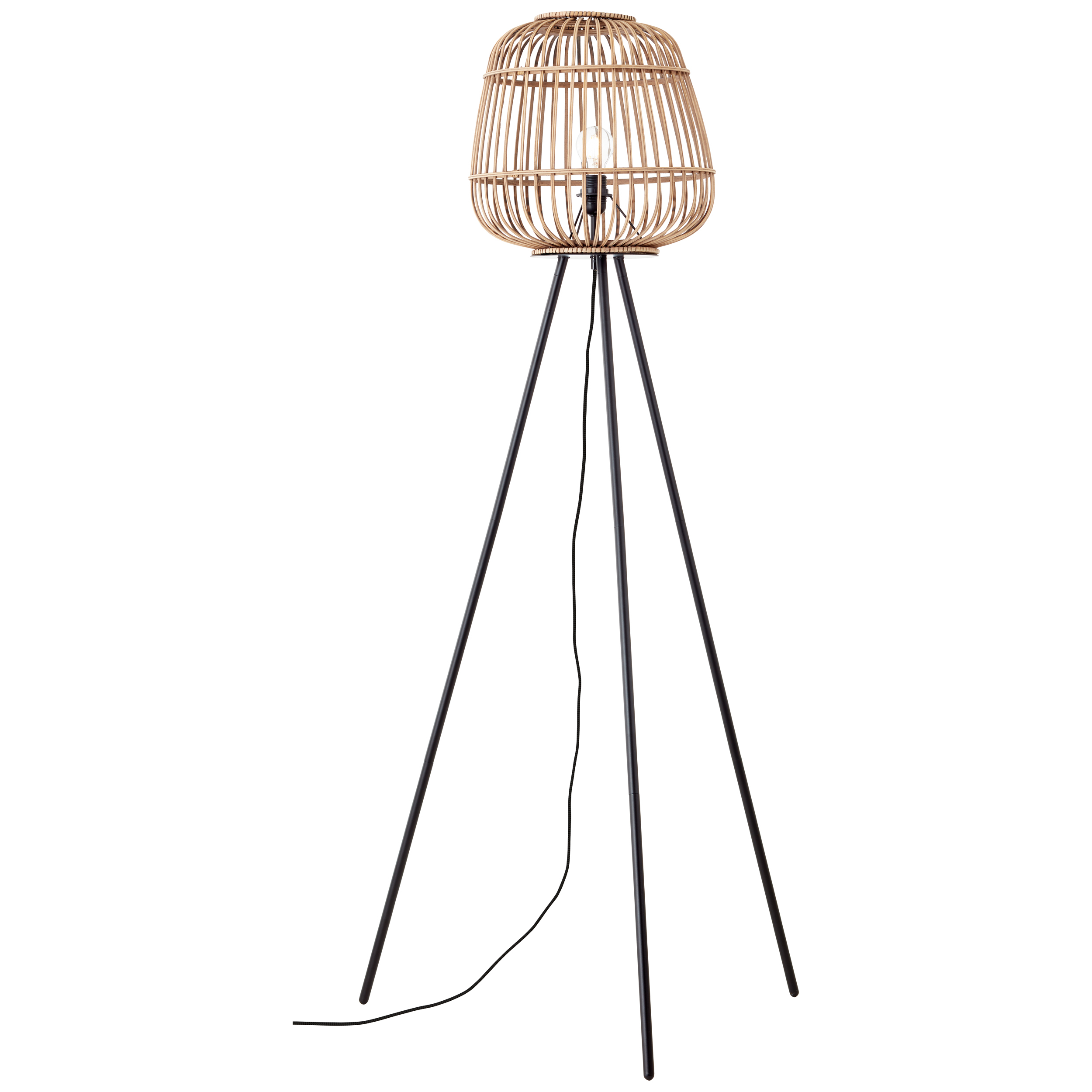 Nikka Floor Lamp three-legged black/nature