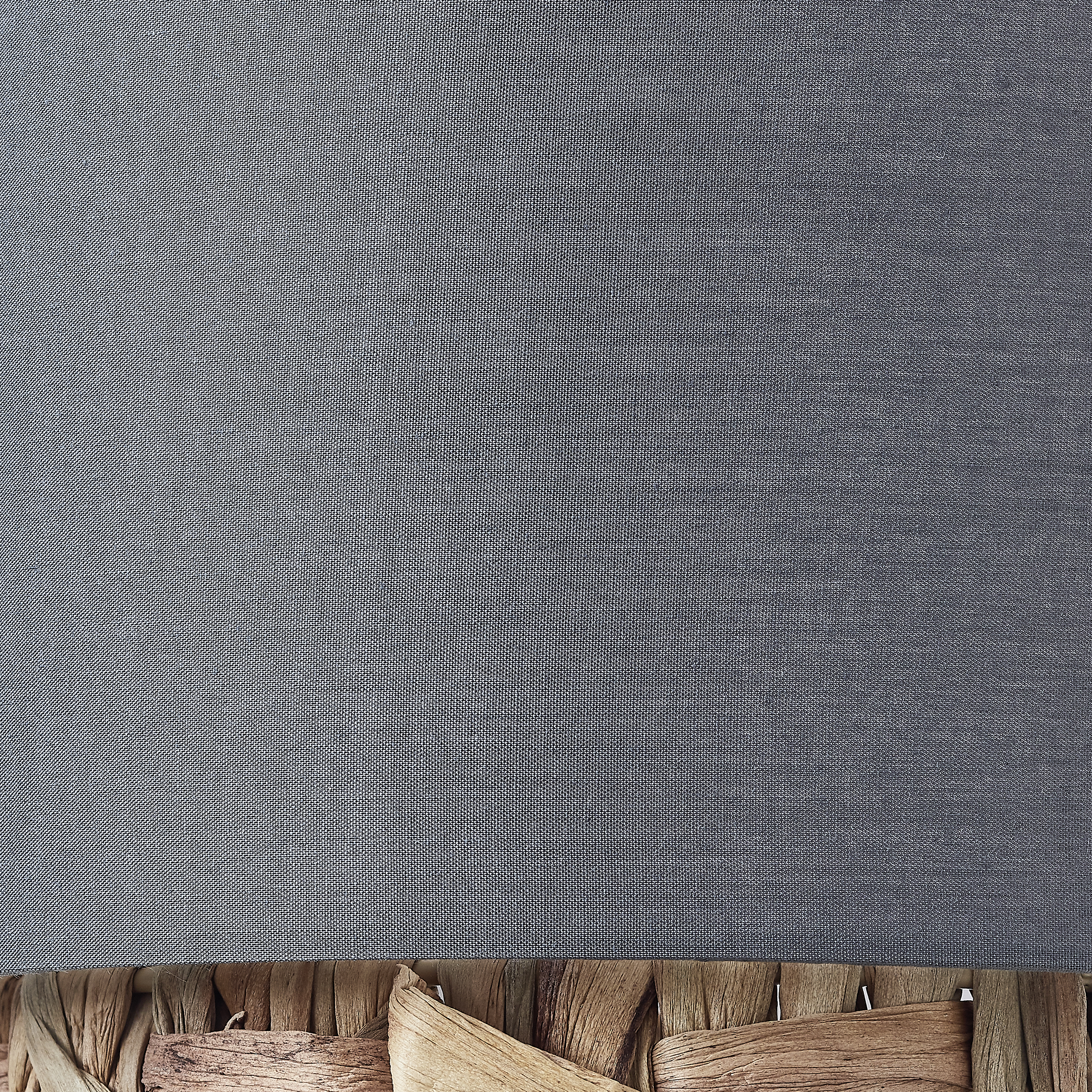 Stehleuchten Waterlilly grau/beige Metall/Textil/Wasserhyazinthe